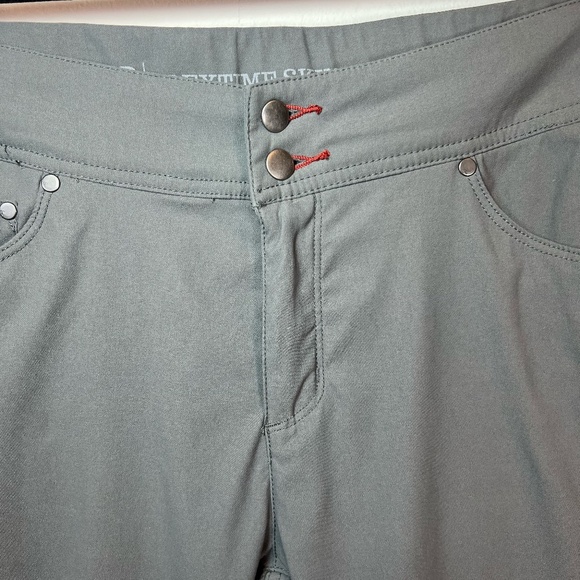 Toad & Co Womens Flextime Skinny Pants Gray Mid Rise Stretch Nylon Outdoor Sz 12 - Picture 9 of 14